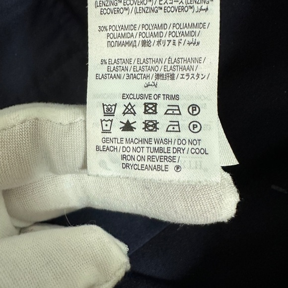 J Crew Women Fair Isle Sweater Merino Wool Blend Ruffle Sleeve Navy Orange Large - Picture 10 of 10